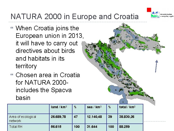 NATURA 2000 in Europe and Croatia When Croatia joins the European union in 2013,