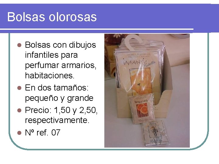 Bolsas olorosas Bolsas con dibujos infantiles para perfumar armarios, habitaciones. l En dos tamaños: