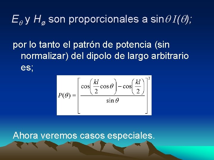 Eq y Hø son proporcionales a sinq I(q); por lo tanto el patrón de