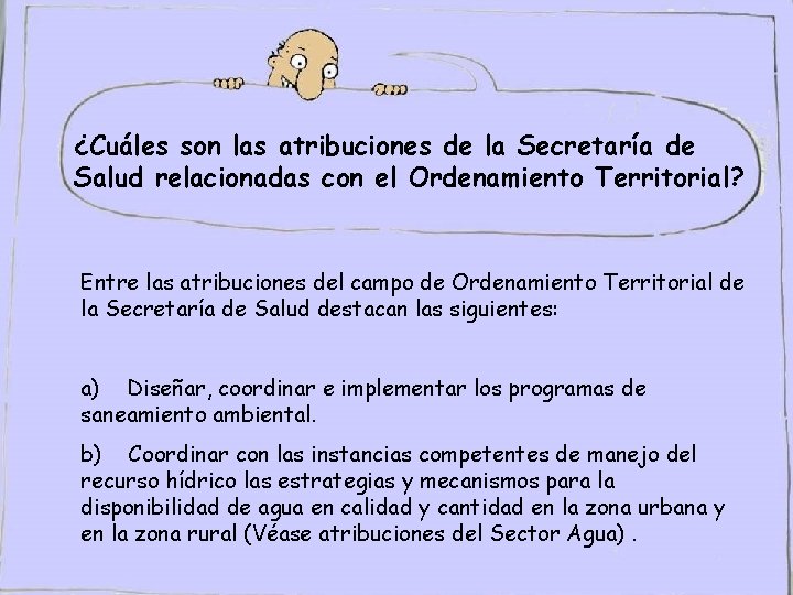 ¿Cuáles son las atribuciones de la Secretaría de Salud relacionadas con el Ordenamiento Territorial?