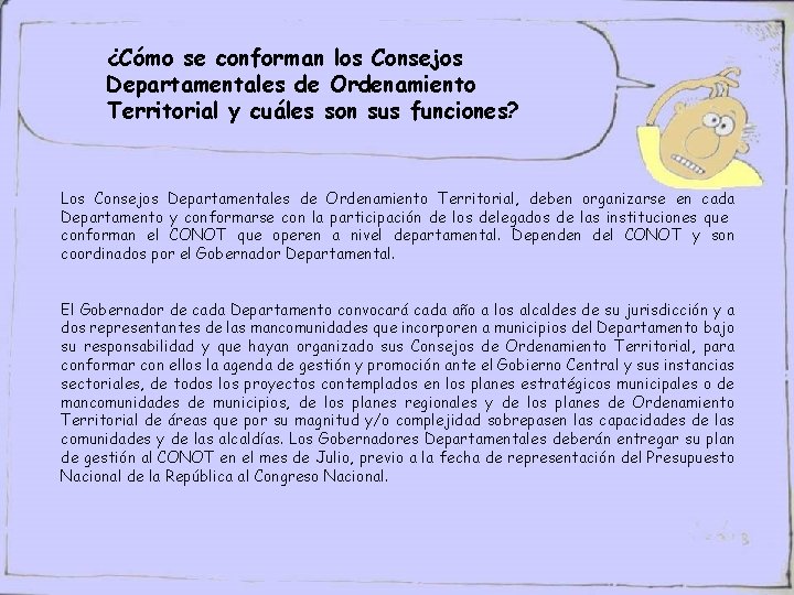 ¿Cómo se conforman los Consejos Departamentales de Ordenamiento Territorial y cuáles son sus funciones?