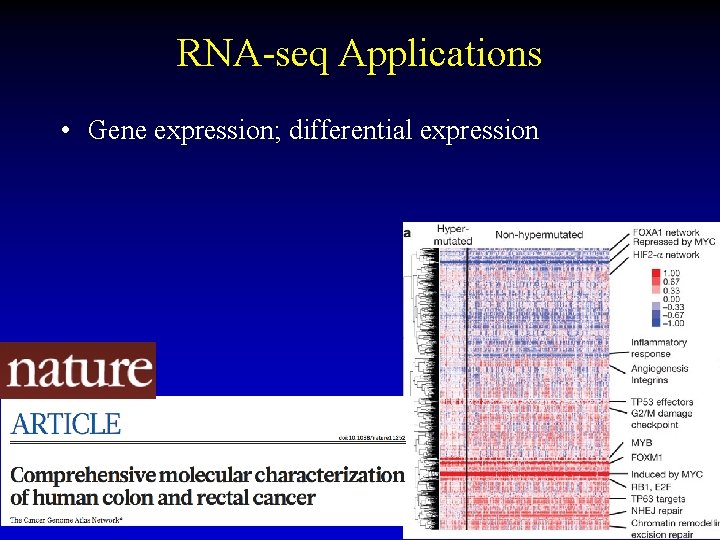 RNA-seq Applications • Gene expression; differential expression 5 