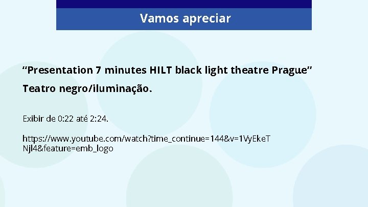 Vamos apreciar “Presentation 7 minutes HILT black light theatre Prague”. Teatro negro/iluminação. Exibir de