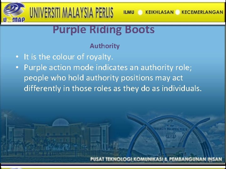 Purple Riding Boots Authority • It is the colour of royalty. • Purple action