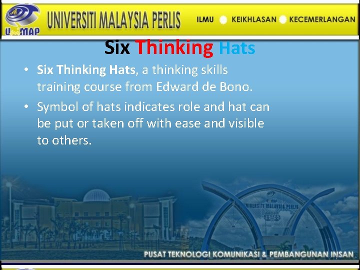 Six Thinking Hats • Six Thinking Hats, a thinking skills training course from Edward