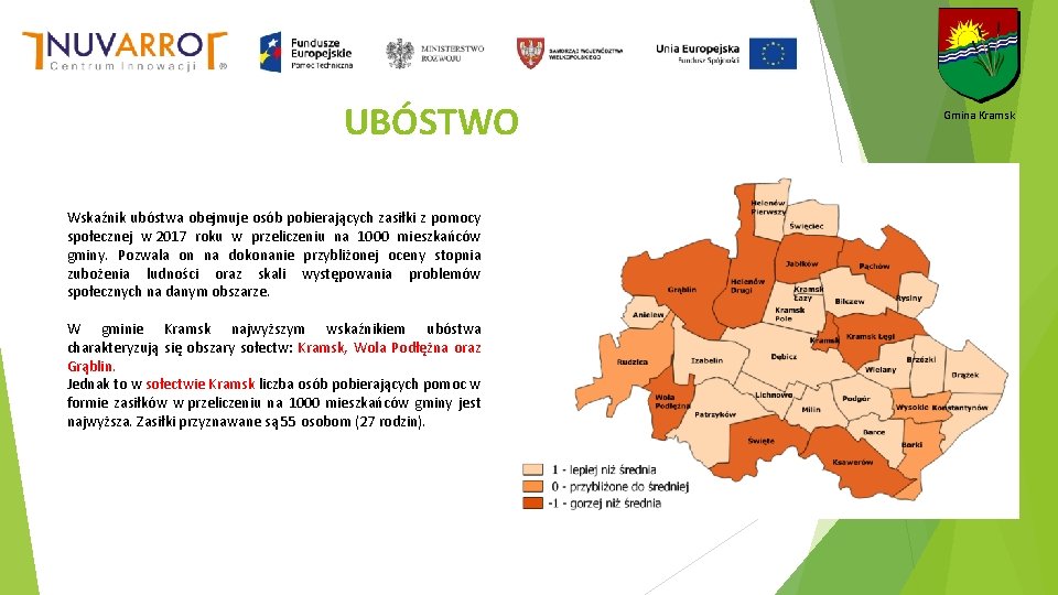 UBÓSTWO Wskaźnik ubóstwa obejmuje osób pobierających zasiłki z pomocy społecznej w 2017 roku w