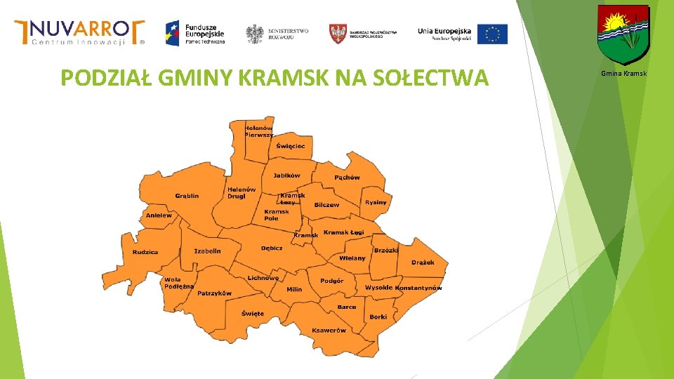 PODZIAŁ GMINY KRAMSK NA SOŁECTWA Gmina Kramsk 