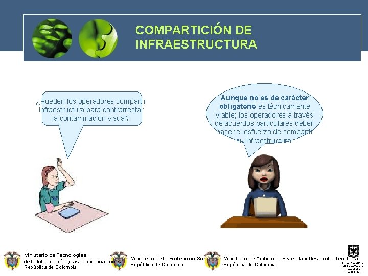 COMPARTICIÓN DE INFRAESTRUCTURA ¿Pueden los operadores compartir infraestructura para contrarrestar la contaminación visual? Ministerio