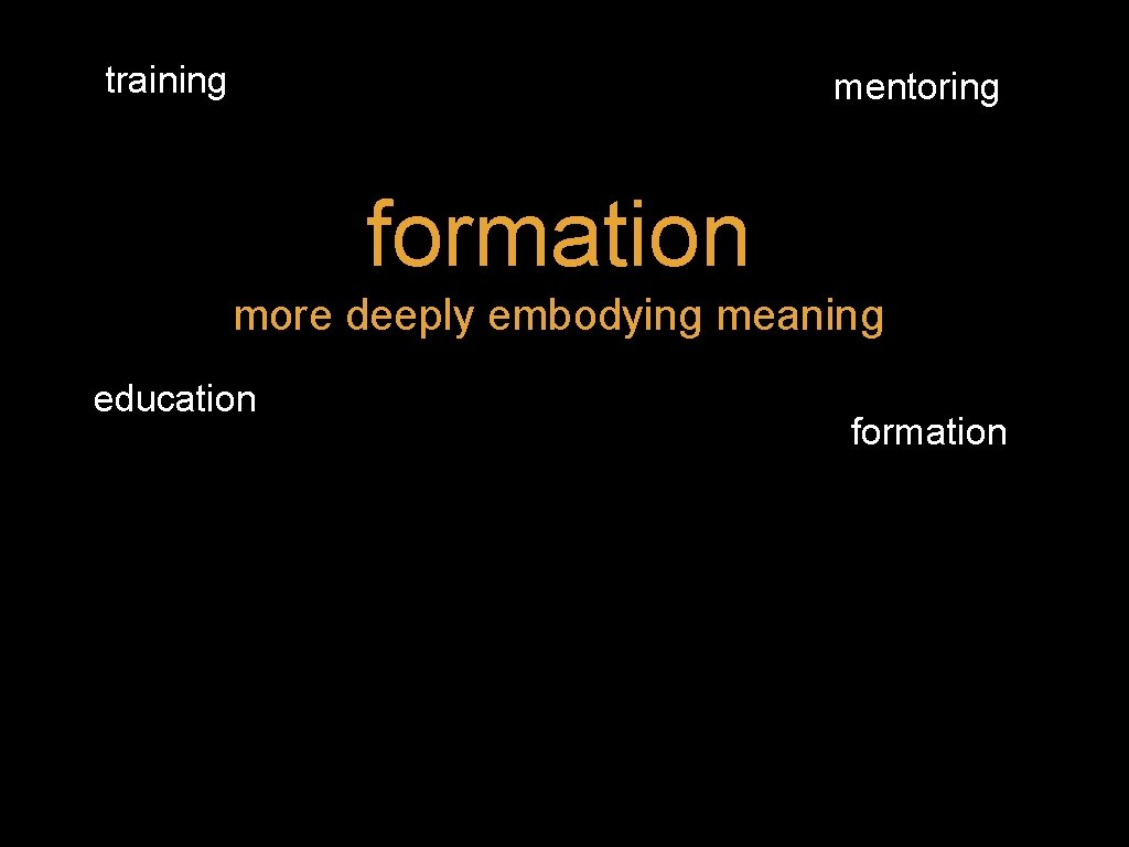 training mentoring formation more deeply embodying meaning education formation 