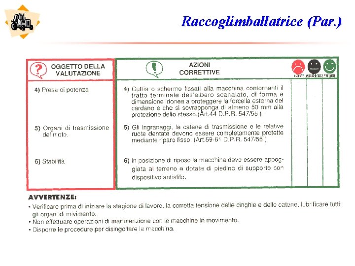 Raccoglimballatrice (Par. ) 