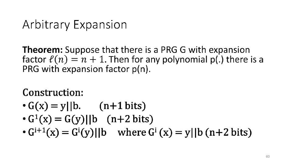 Arbitrary Expansion • 60 