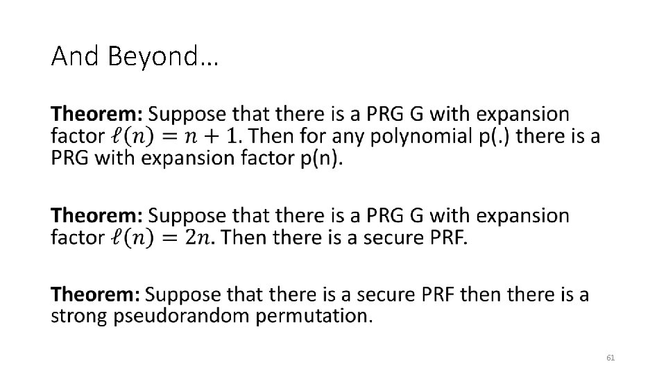 And Beyond… • 61 