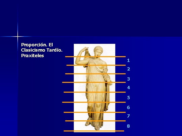 Proporción. El Clasicismo Tardío. Praxiteles 1 2 3 4 5 6 7 8 