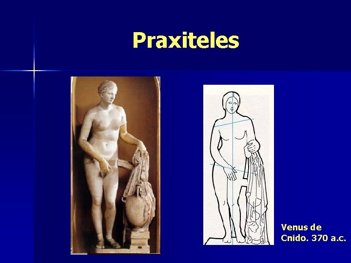 Praxiteles Venus de Cnido. 370 a. c. 