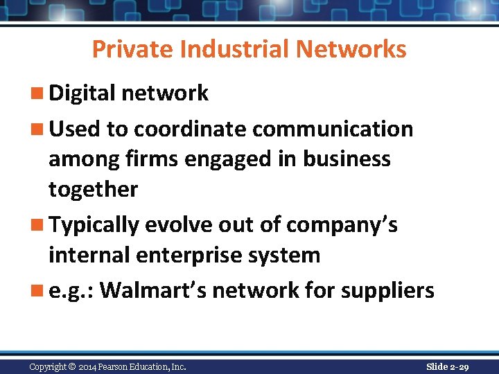 Private Industrial Networks n Digital network n Used to coordinate communication among firms engaged Private Industrial Networks n Digital network n Used to coordinate communication among firms engaged