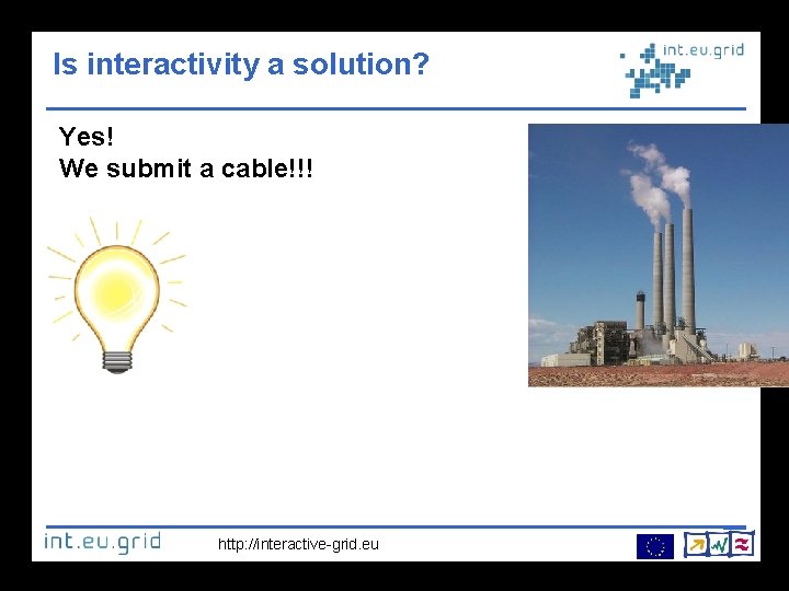 Is interactivity a solution? Yes! We submit a cable!!! http: //interactive-grid. eu 