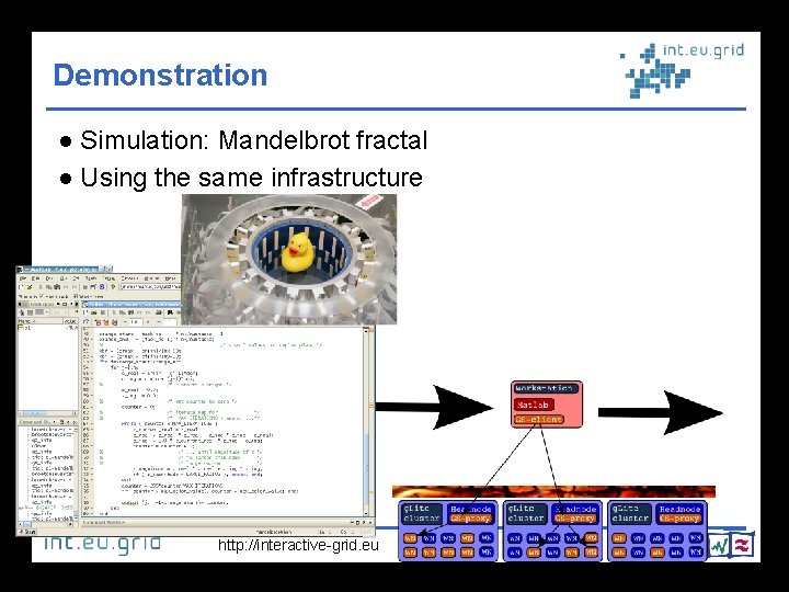Demonstration Simulation: Mandelbrot fractal Using the same infrastructure http: //interactive-grid. eu 