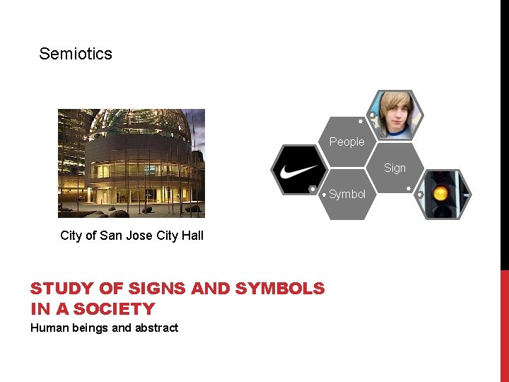 Semiotics People Sign Symbol City of San Jose City Hall STUDY OF SIGNS AND
