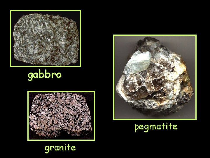 gabbro pegmatite granite 