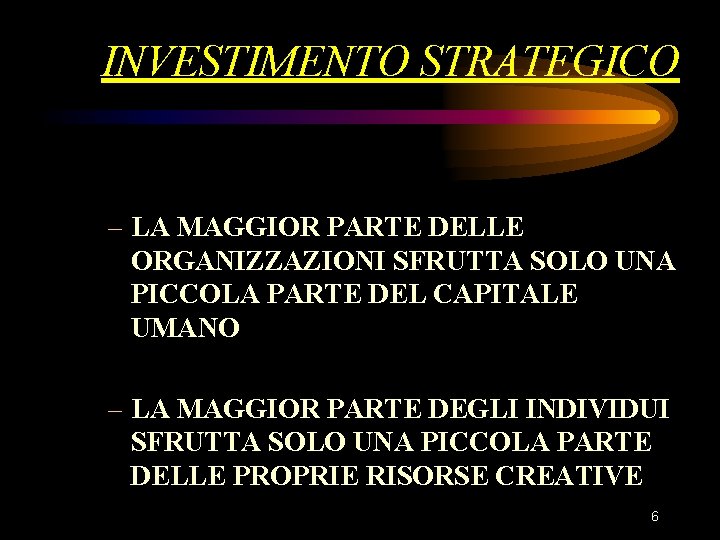 INVESTIMENTO STRATEGICO – LA MAGGIOR PARTE DELLE ORGANIZZAZIONI SFRUTTA SOLO UNA PICCOLA PARTE DEL INVESTIMENTO STRATEGICO – LA MAGGIOR PARTE DELLE ORGANIZZAZIONI SFRUTTA SOLO UNA PICCOLA PARTE DEL