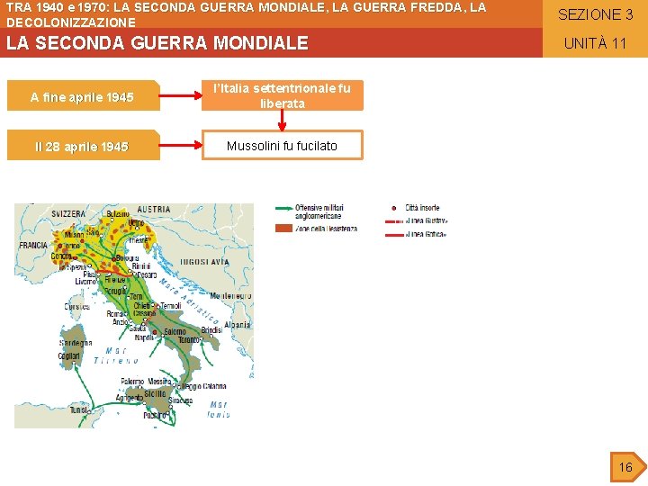 TRA 1940 e 1970: LA SECONDA GUERRA MONDIALE, LA GUERRA FREDDA, LA DECOLONIZZAZIONE LA