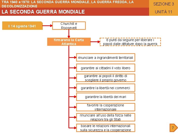 TRA 1940 e 1970: LA SECONDA GUERRA MONDIALE, LA GUERRA FREDDA, LA DECOLONIZZAZIONE LA