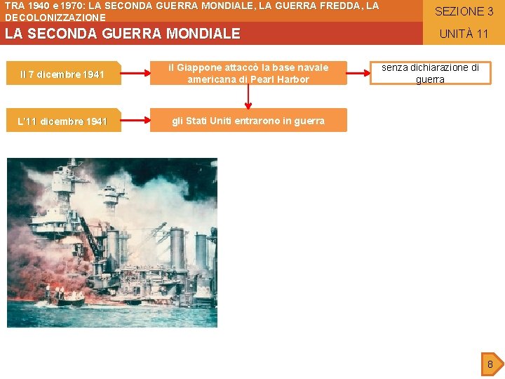 TRA 1940 e 1970: LA SECONDA GUERRA MONDIALE, LA GUERRA FREDDA, LA DECOLONIZZAZIONE LA