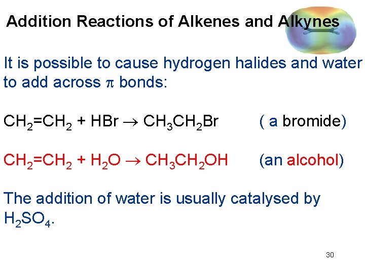 Addition Reactions of Alkenes and Alkynes It is possible to cause hydrogen halides and