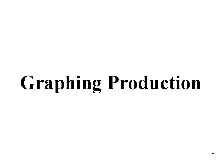 Graphing Production 7 