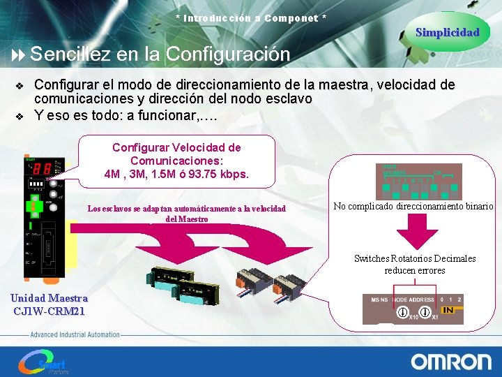 * Introducción a Componet * Simplicidad 8 Sencillez en la Configuración v v Configurar