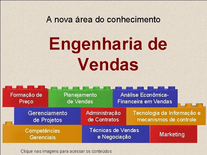 A nova área do conhecimento Engenharia de Vendas Formação de Preço Planejamento de Vendas