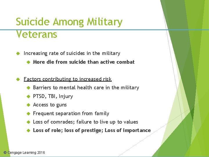 Suicide Among Military Veterans Increasing rate of suicides in the military More die from