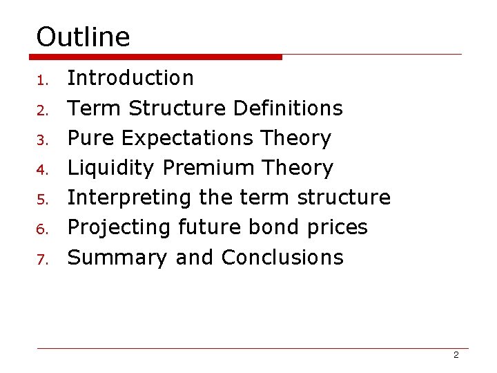 Term Structure of Interest Rates For 9 220