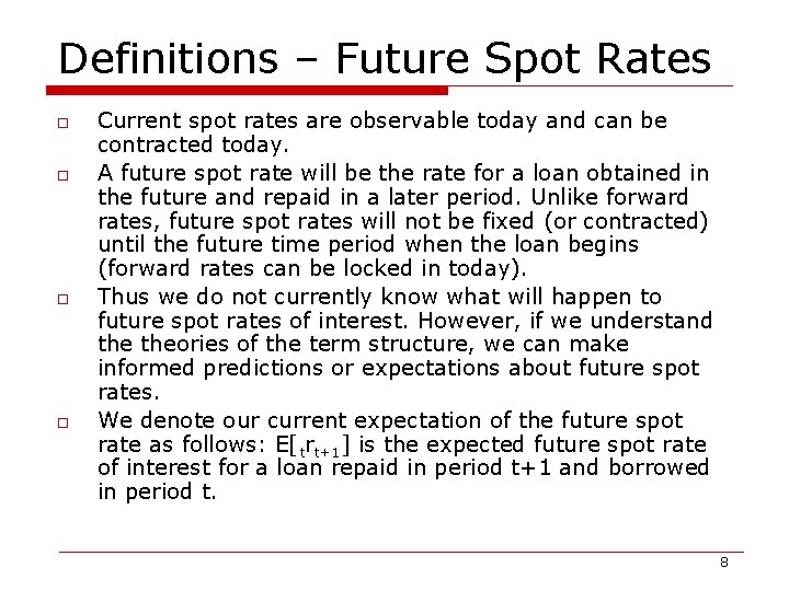 Term Structure of Interest Rates For 9 220
