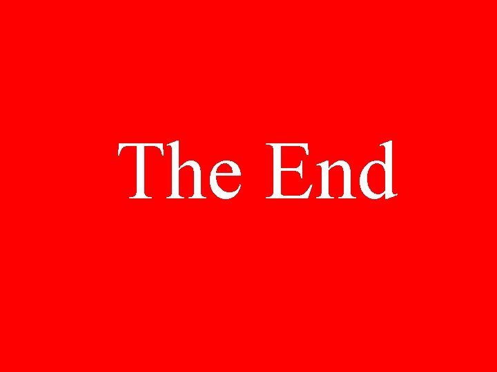 The End 