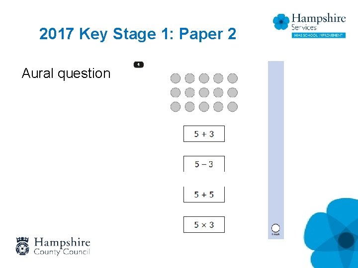 2017 Key Stage 1: Paper 2 Aural question 