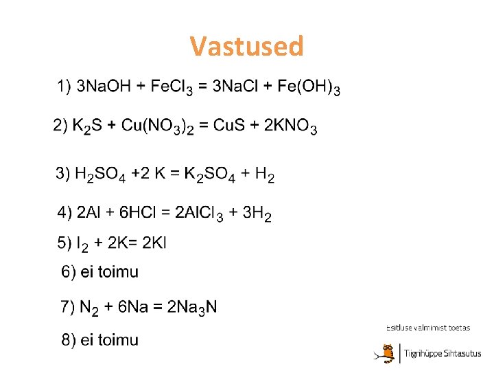 Vastused Vastused