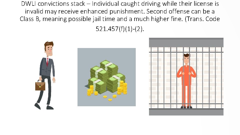 DWLI convictions stack – Individual caught driving while their license is invalid may receive