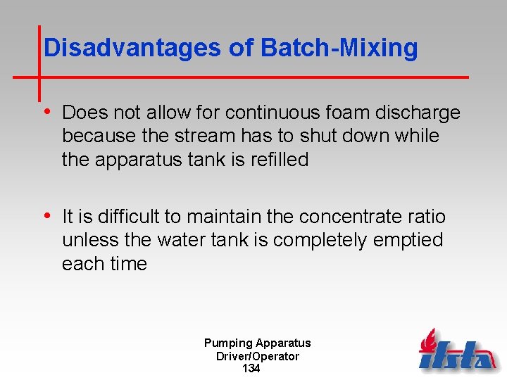 Disadvantages of Batch-Mixing • Does not allow for continuous foam discharge because the stream