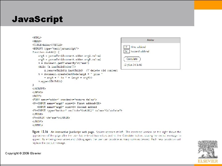 Java. Script Copyright © 2009 Elsevier Java. Script Copyright © 2009 Elsevier