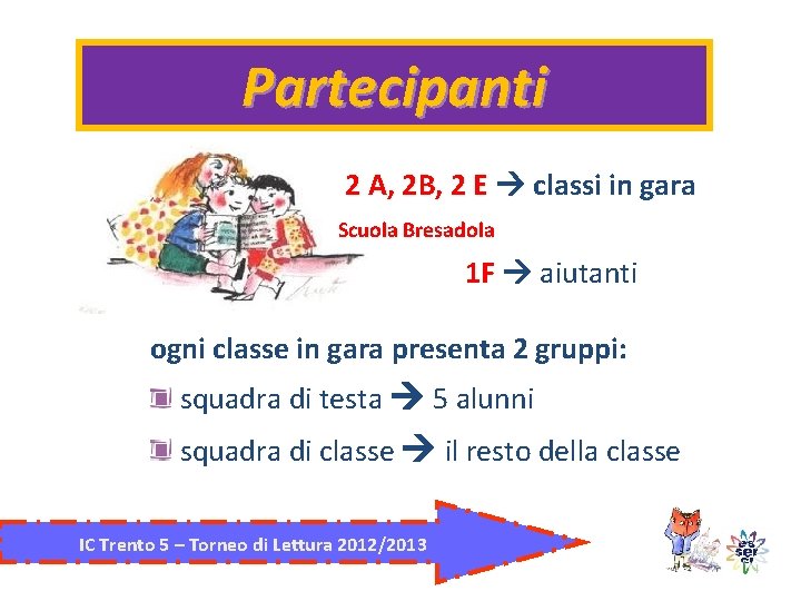 Partecipanti 2 A, 2 B, 2 E classi in gara Scuola Bresadola 1 F Partecipanti 2 A, 2 B, 2 E classi in gara Scuola Bresadola 1 F