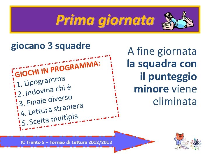 Prima giornata giocano 3 squadre : A M M A GR O R P Prima giornata giocano 3 squadre : A M M A GR O R P