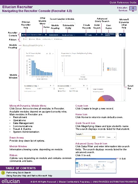 Quick Reference Guide Ellucian Recruiter Education Services Navigating the Recruiter Console (Recruiter 4. 0)