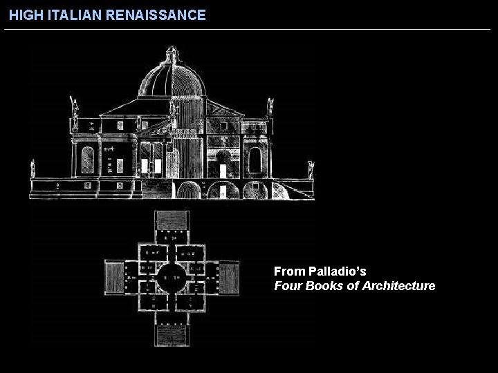 HIGH ITALIAN RENAISSANCE From Palladio’s Four Books of Architecture 
