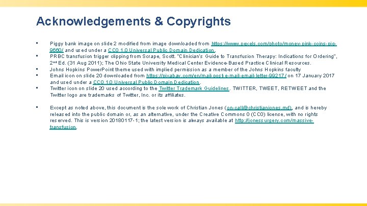 Acknowledgements & Copyrights • • • Piggy bank image on slide 2 modified from