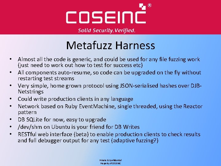 Metafuzz Harness • Almost all the code is generic, and could be used for