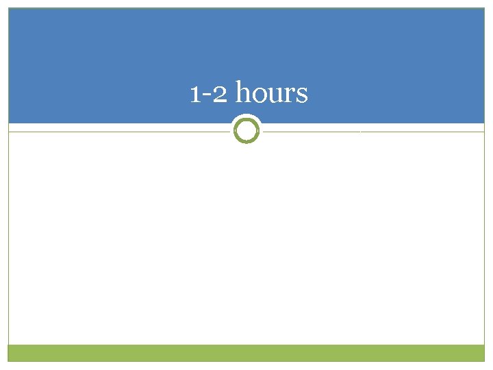 1 -2 hours 