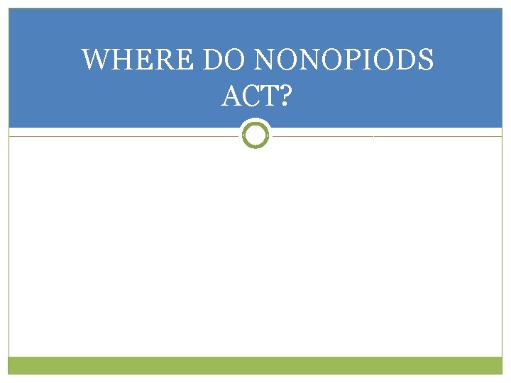 WHERE DO NONOPIODS ACT? 