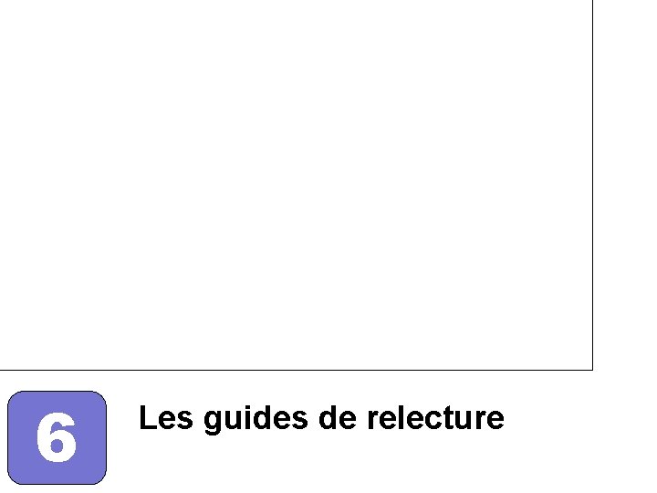 6 Les guides de relecture 