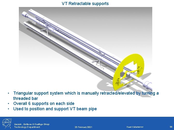 VT Retractable supports • Triangular support system which is manually retracted/elevated by turning a VT Retractable supports • Triangular support system which is manually retracted/elevated by turning a